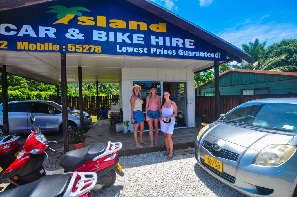 Car rental office island car muri beach